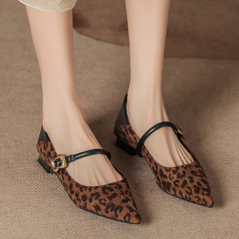 Mary Jane Shoes - Elegant Pointed Toe Women Mary Jane