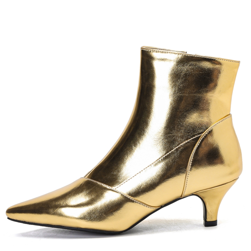 Women'S Shoes In Size 12 - Elegant Women's Ankle Boots Luxury Gold