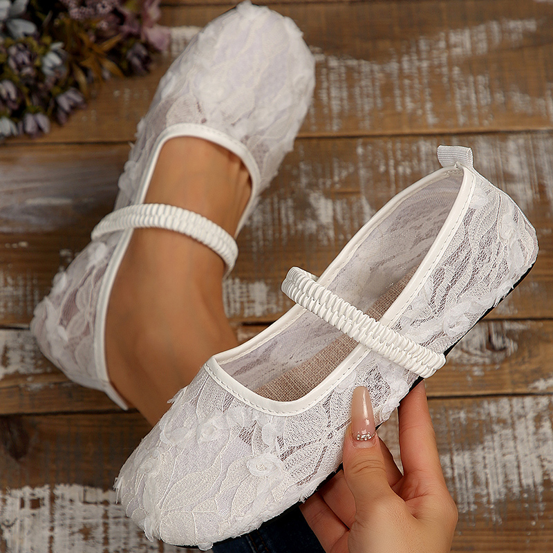 Mary Jane Shoes - Woman Shoes Breathable Mesh Flat Shoes