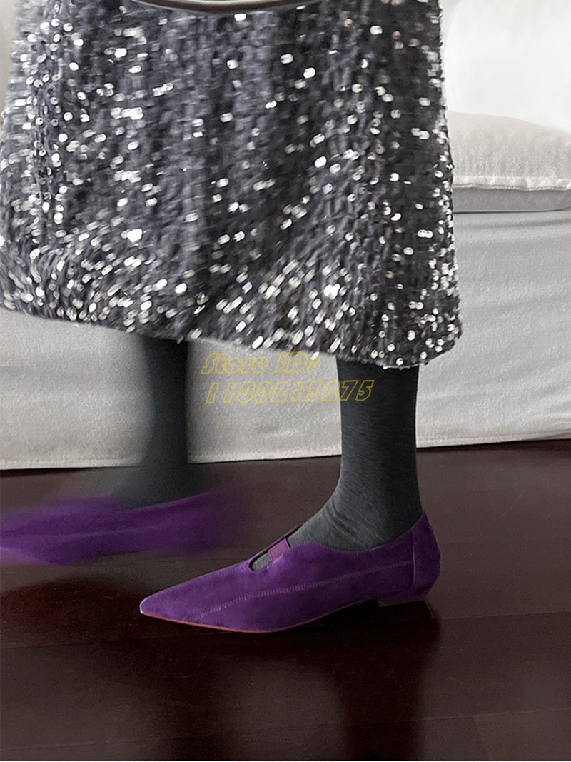 Purple Suede Pointy Toe Pumps  - đánh giá và giá Women Shoes Winter