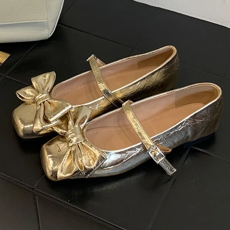 Cute Bowknot Square Toe Design - đánh giá và giá Women Shoes Elegant