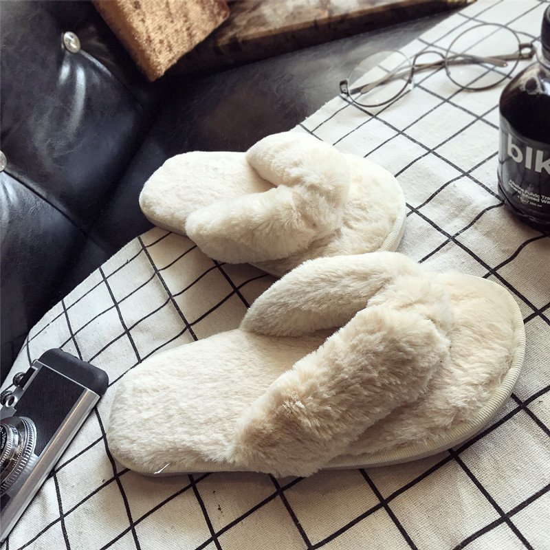 Cross Warm Fluffy Furry Slippe - đánh giá và giá Women Shoes Winter
