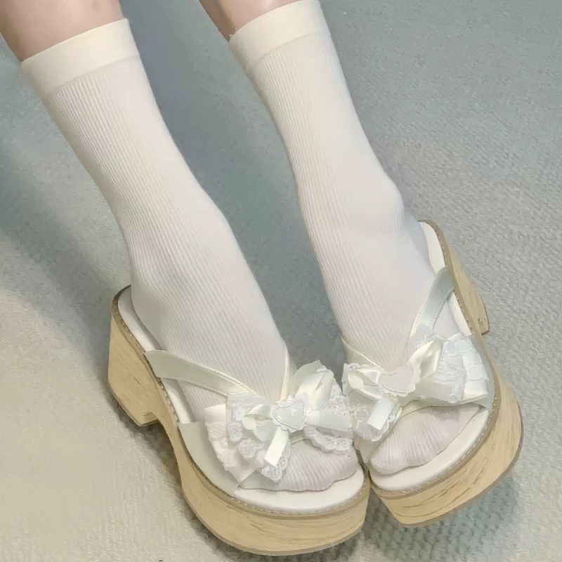 Sweet Bow Wood Grain Thick Bot - đánh giá và giá Women'S Shoes Quality