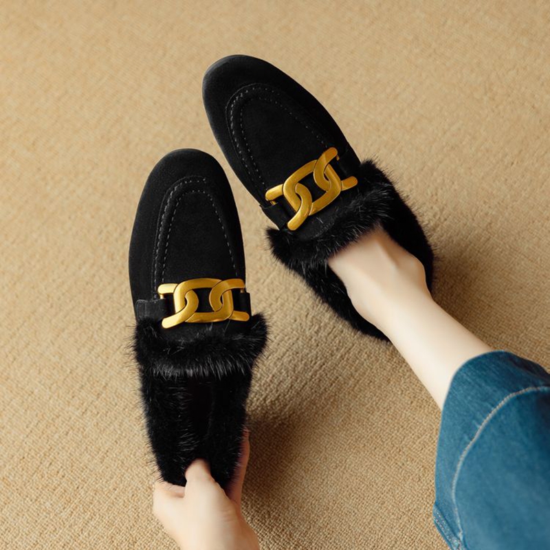 NEW Winter Women Pumps Sheep S - đánh giá và giá Women'S Shoes Loafers Black