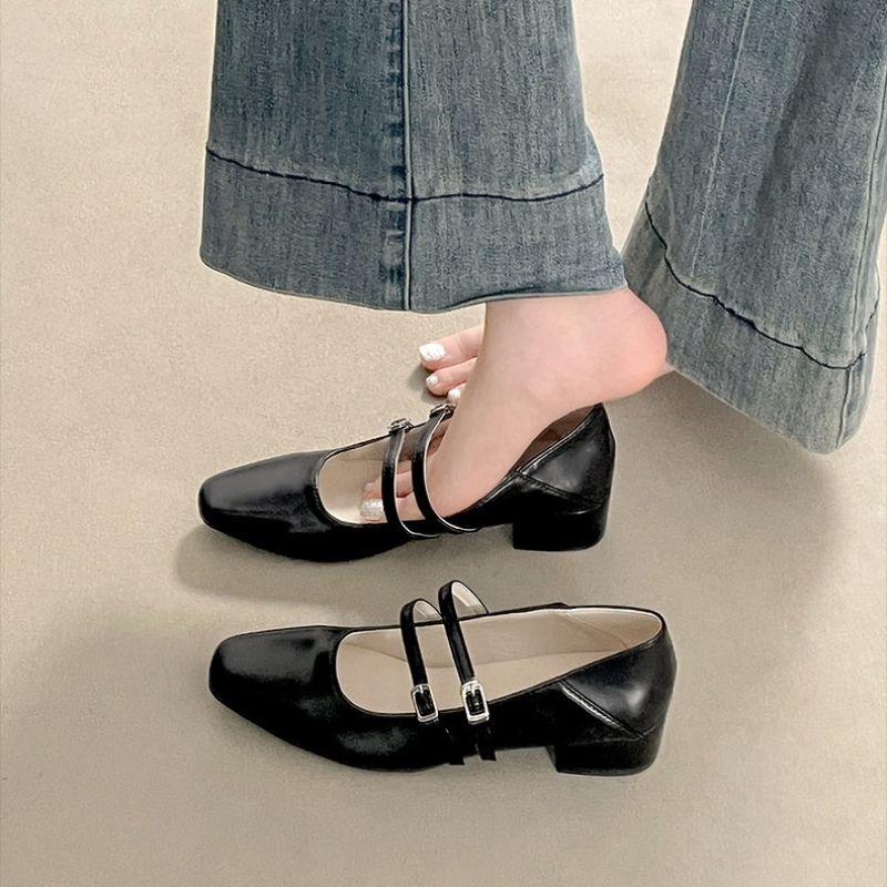 Square Toe Low Heel Women Silv - đánh giá và giá Mary Jane Shoes
