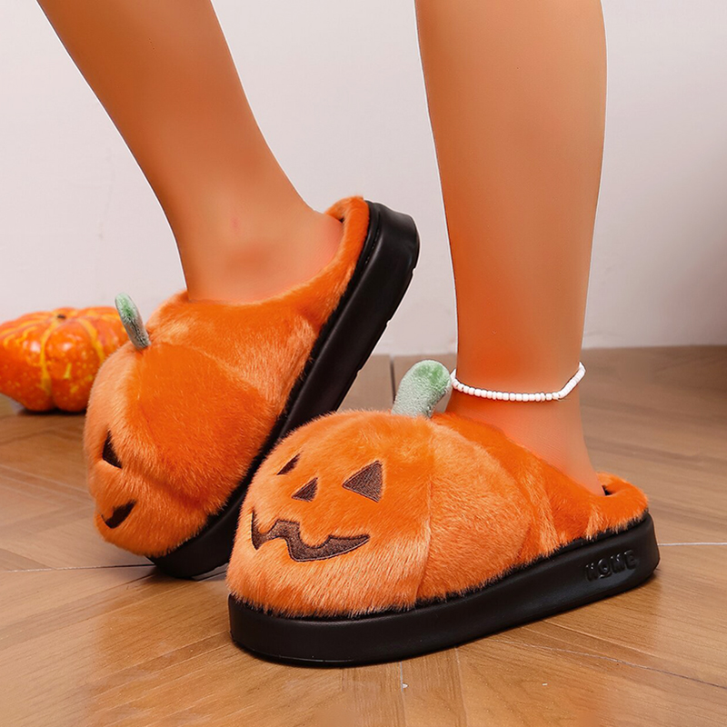 Halloween 3D Pumpkin Plush Sli - đánh giá và giá Women Shoes On Sale