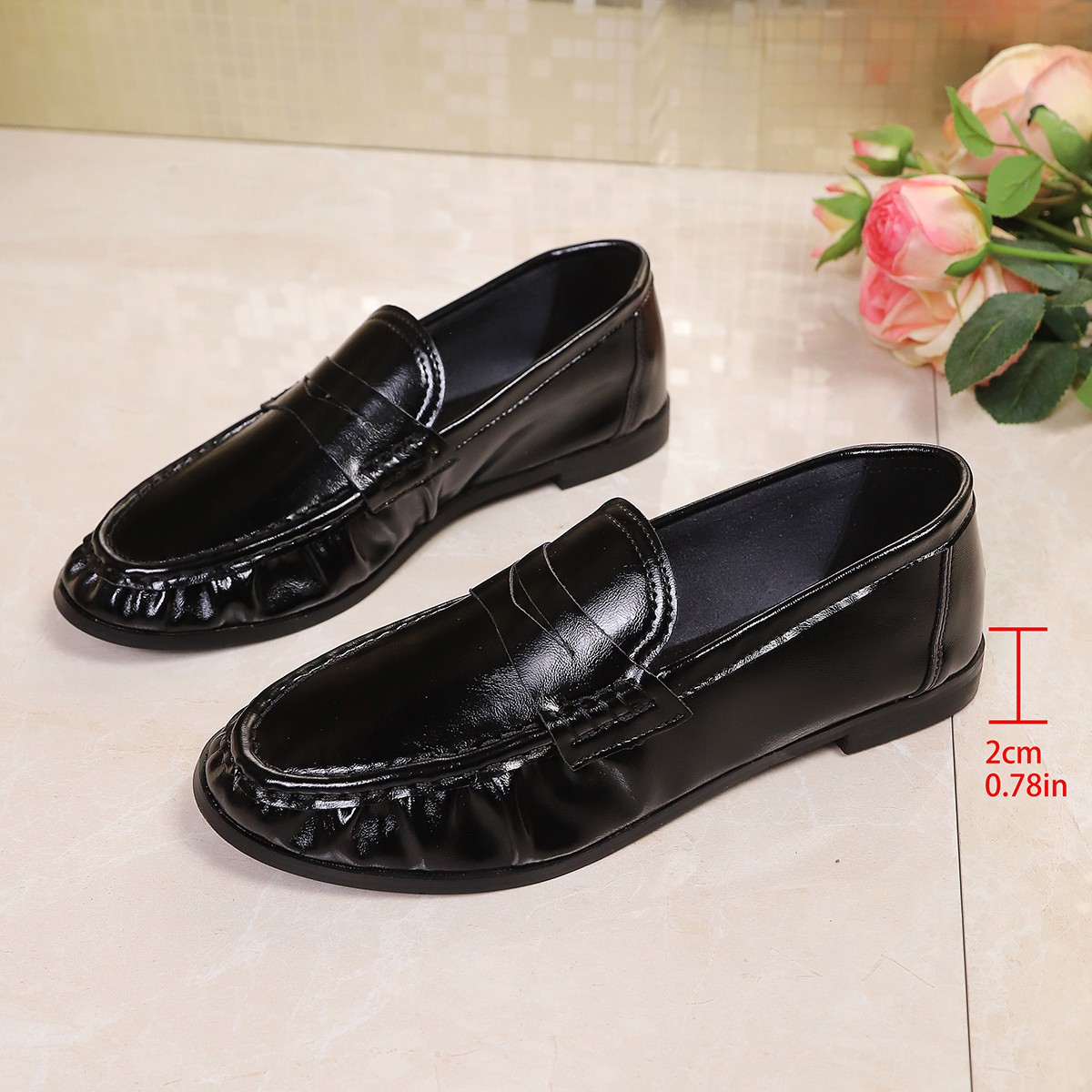 2026 Summer British Style Blac - đánh giá và giá Women'S Shoes Loafers Black