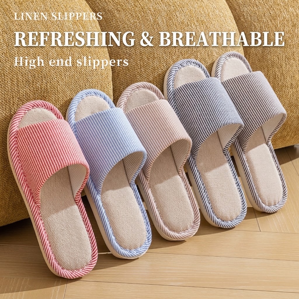 Breathable Flax Linen Slippers - đánh giá và giá Women Shoes On Sale